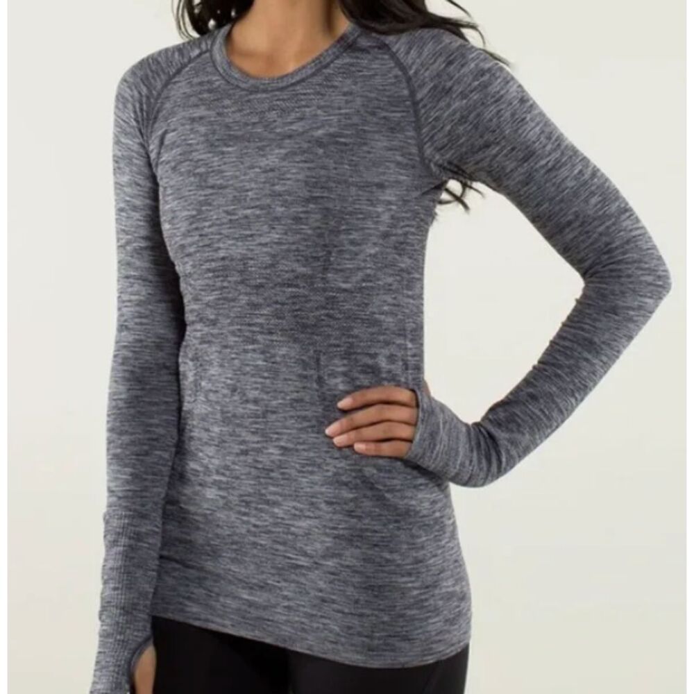 Lululemon Run Swiftly Tech Long Sleeve Heathered Cadet Blue Size 6